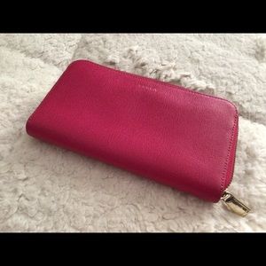 FURLA Women's Hotpink Saffiano Leather Babylon XL Zip Around Wallet